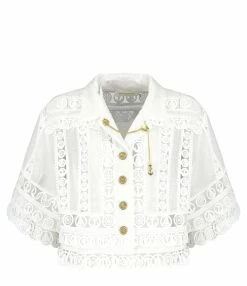 Zimmermann Chemise High Tide Nautical Lin Crème