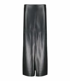 ELOAB Jupe Longue Dana Simili Cuir Noir