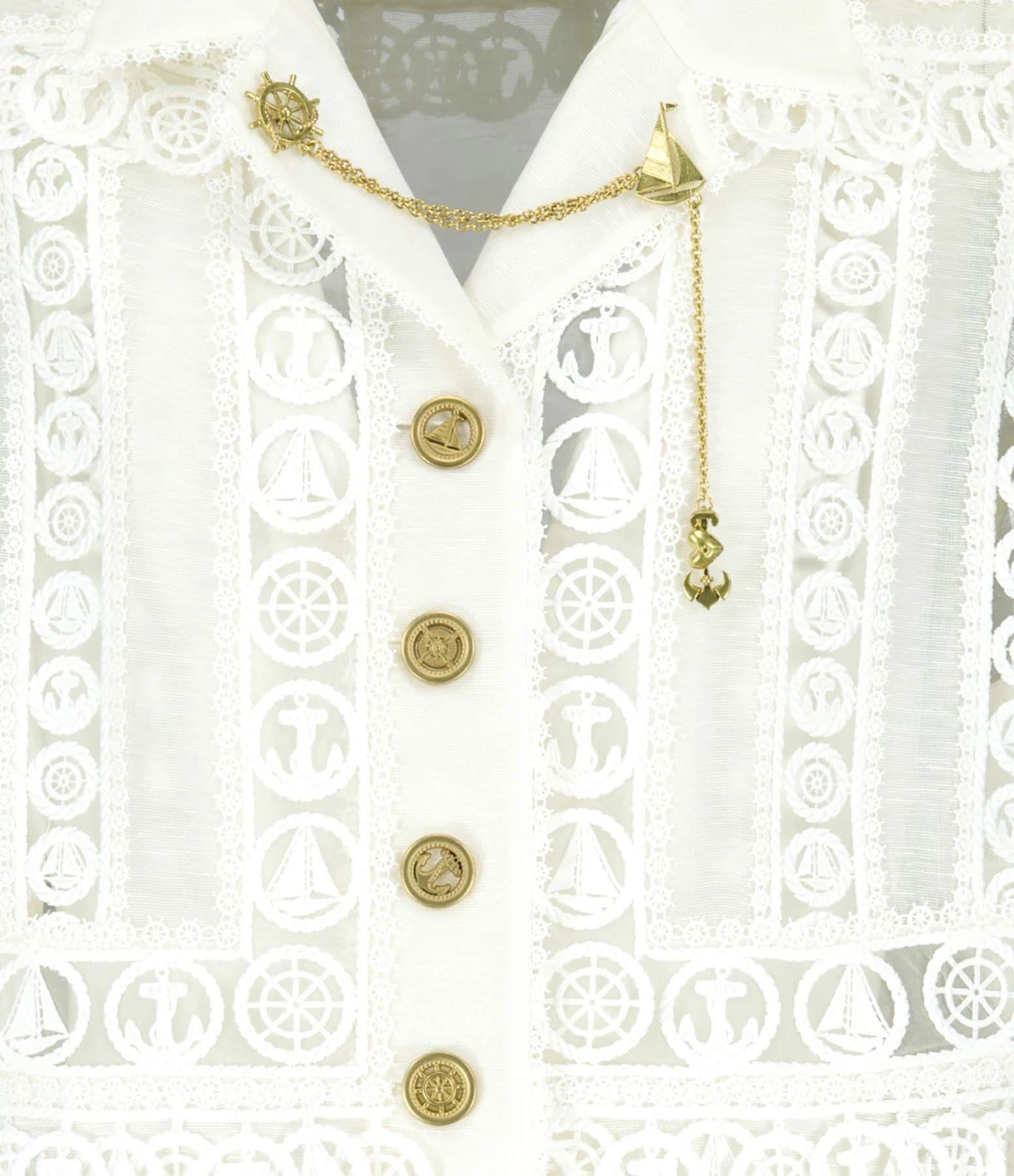 Zimmermann Chemise High Tide Nautical Lin Crème – Image 2