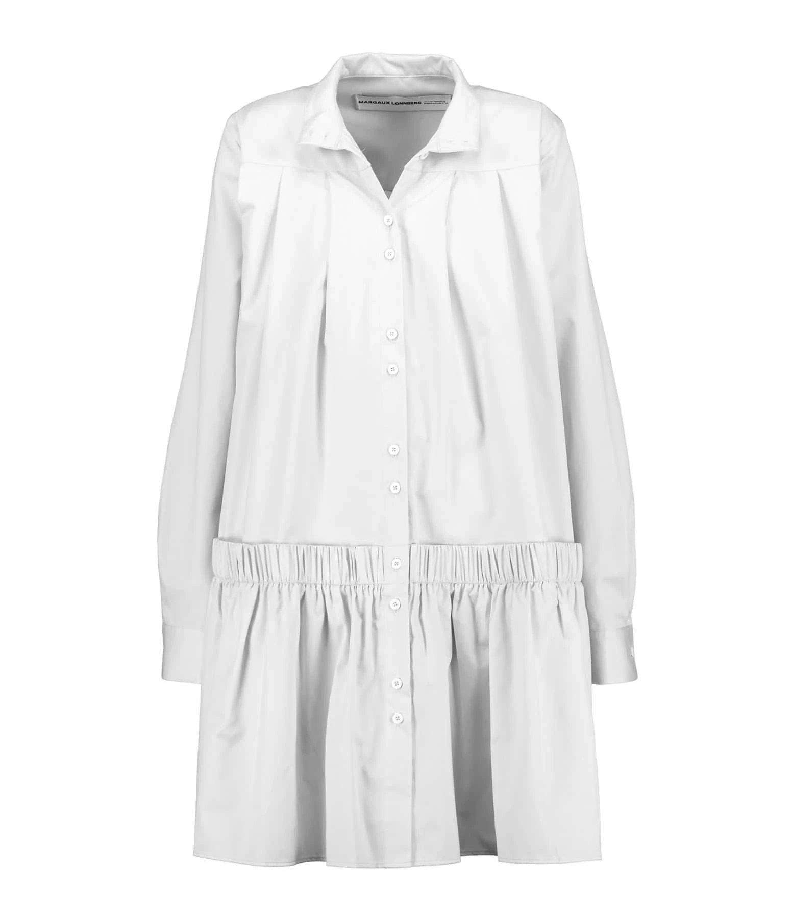 MARGAUX LONNBERG Robe Courte Arden Popeline De Coton Blanc