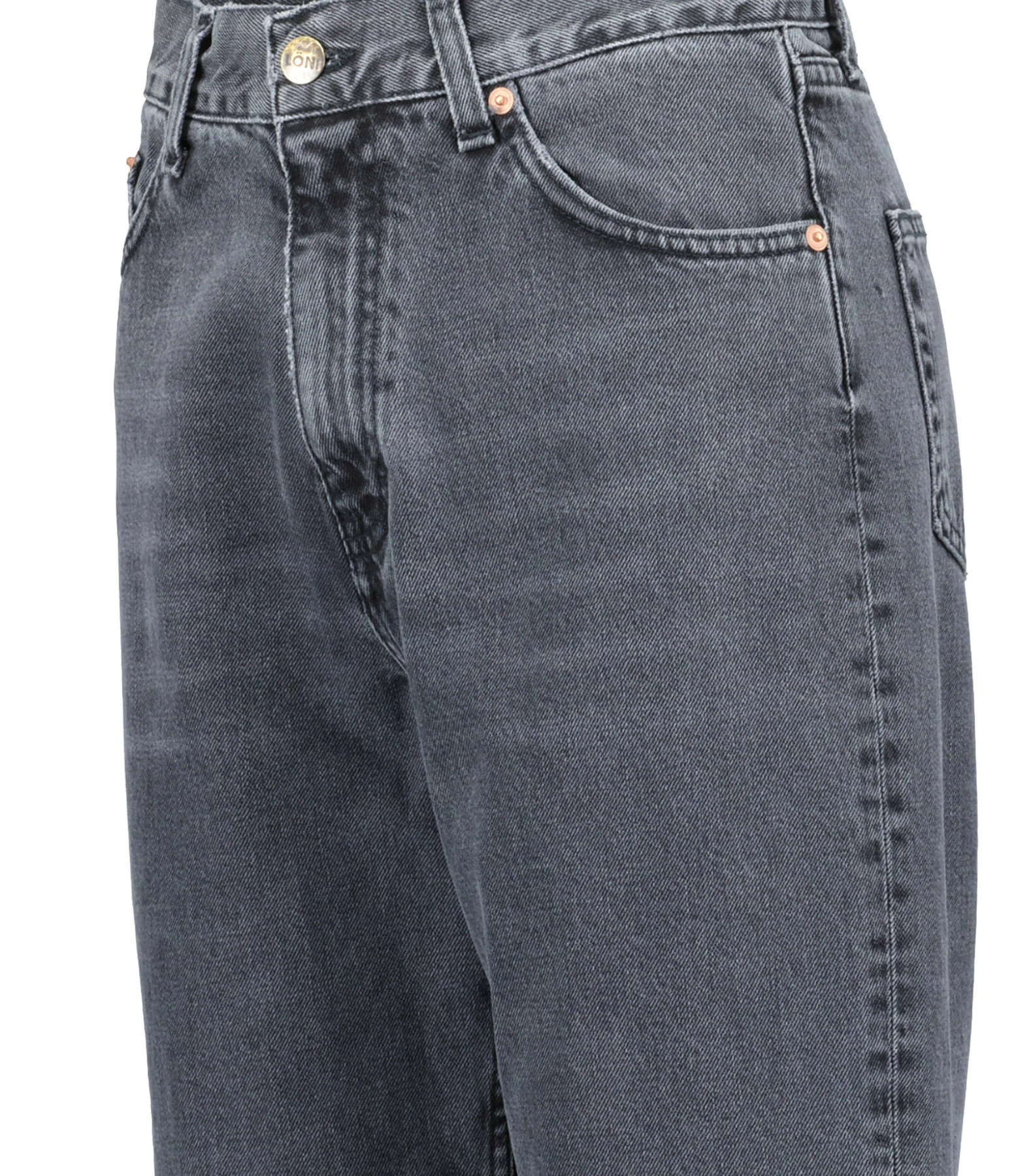 MARGAUX LONNBERG Jean Spark Coton Noir Délavé – Image 2