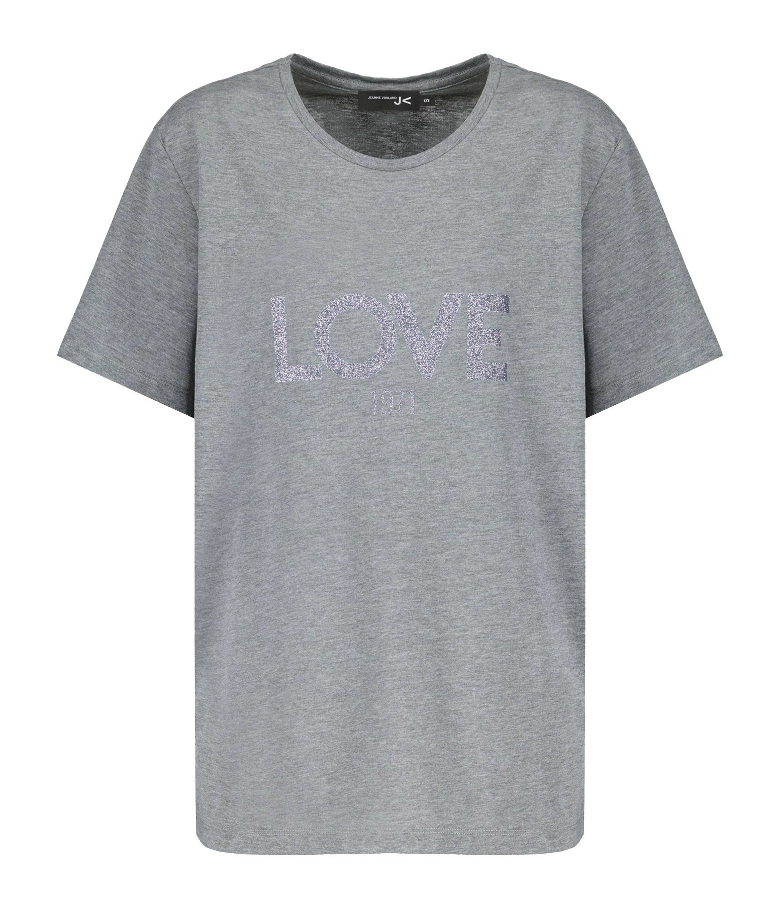 JEANNE VOULAND Tee-shirt Ben Love 1971 Glitter Gun Métal Gris