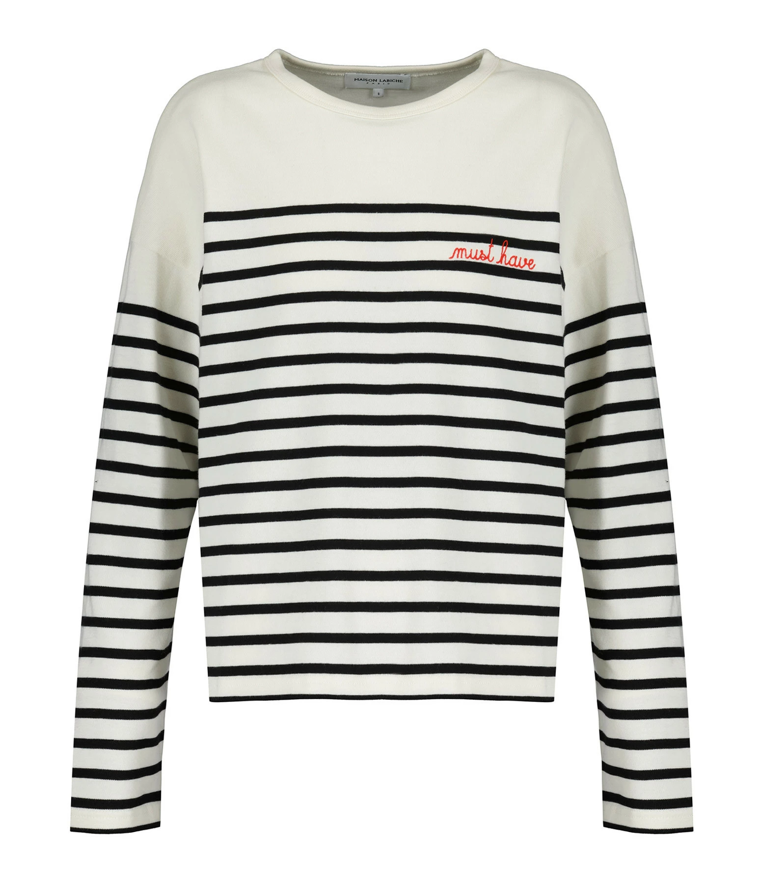 Maison Labiche Tee-shirt Montpar Coton Noir Blanc