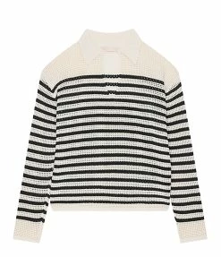 Vanessa Bruno Pull Angélique Coton Écru Noir