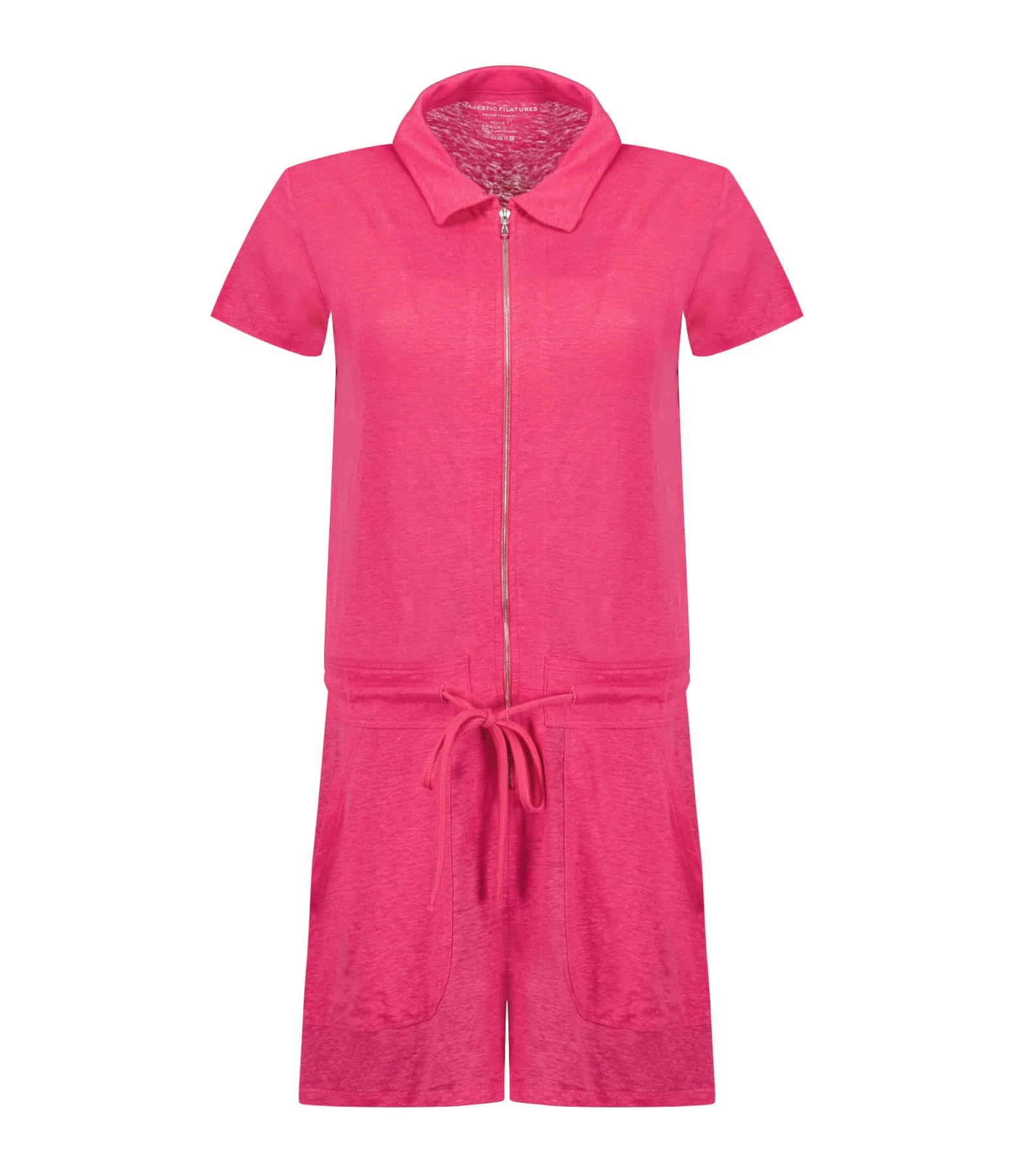 MAJESTIC FILATURES Combinaison Short Lin Flamingo