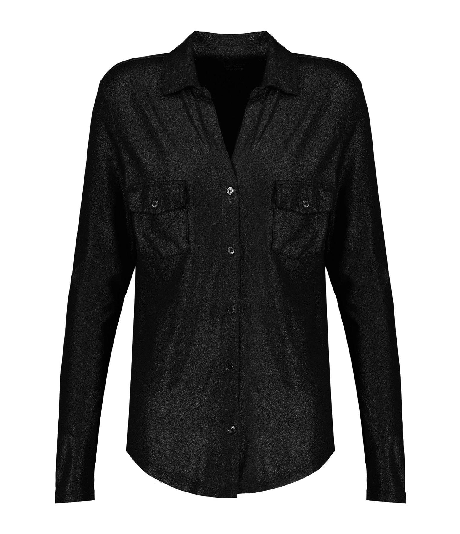 MAJESTIC FILATURES Chemise Métallique Noir