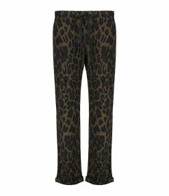 MAJESTIC FILATURES Pantalon Coton Léopard Camel