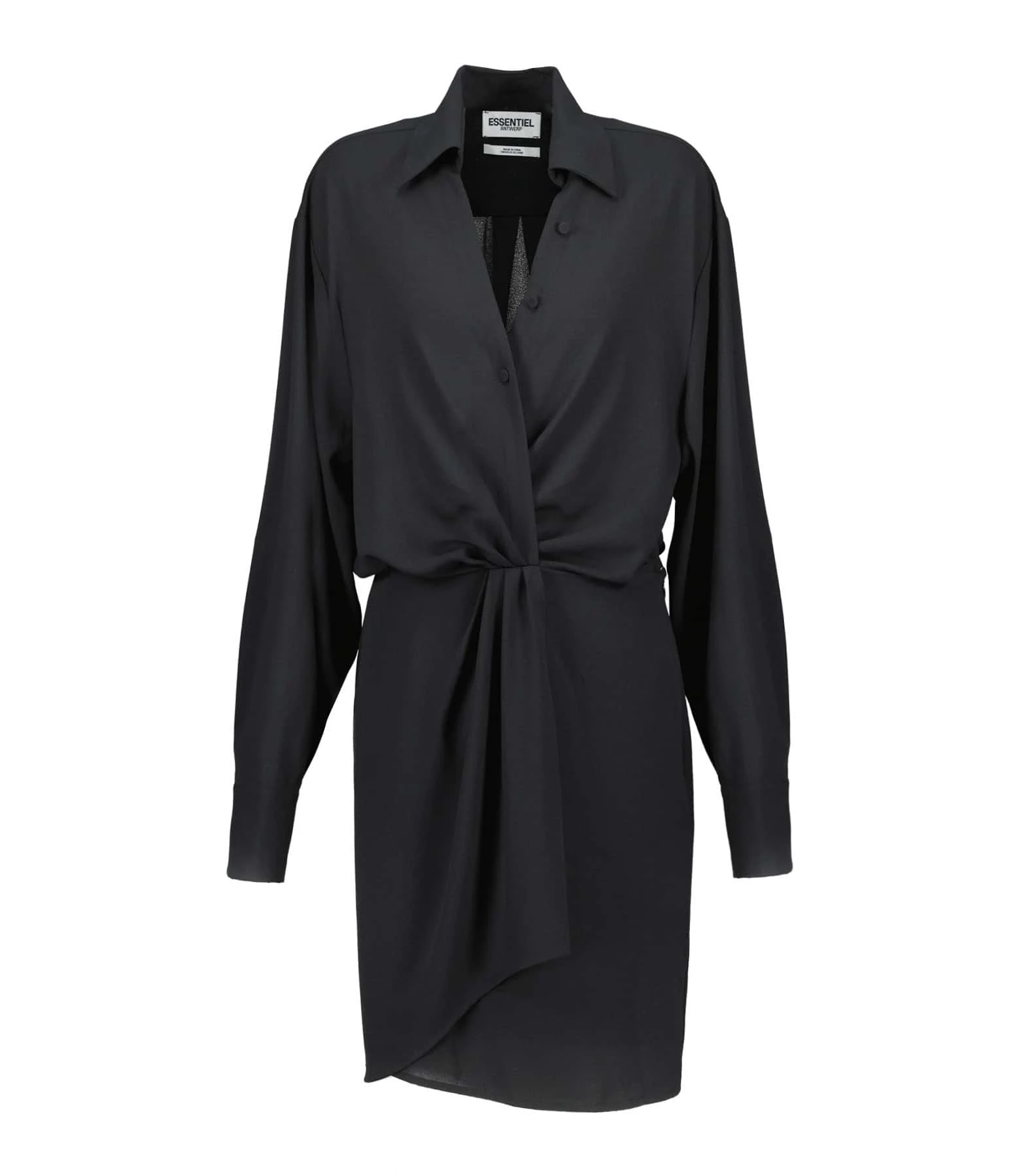 ESSENTIEL ANTWERP Robe Mini Dorsey Coton Noir – Image 4