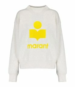 MARANT ÉTOILE Sweatshirt Moby Coton Écru Jaune