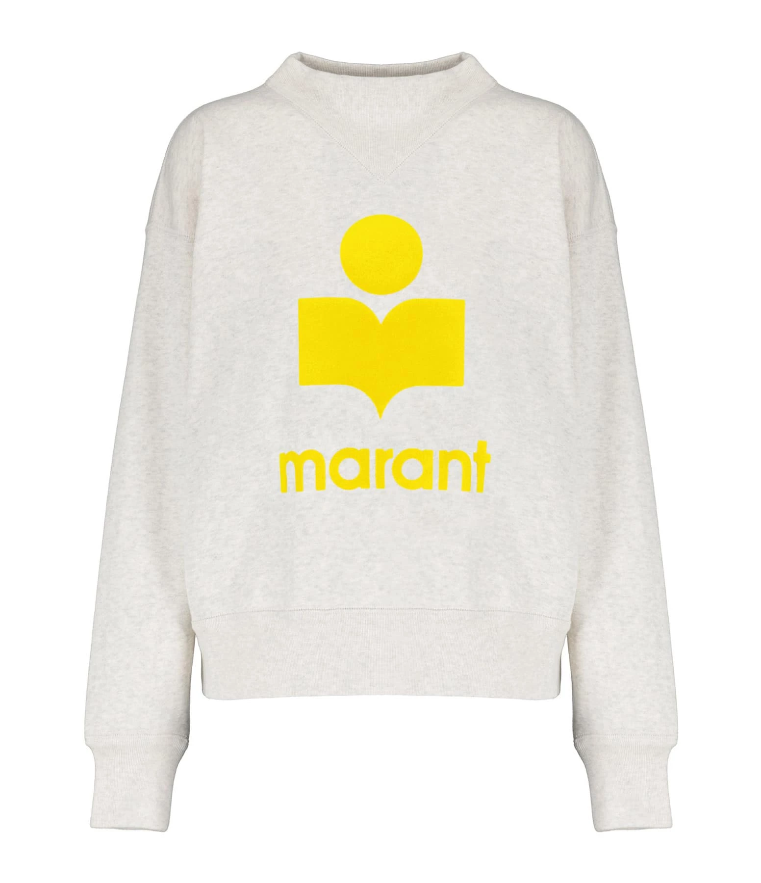 MARANT ÉTOILE Sweatshirt Moby Coton Écru Jaune