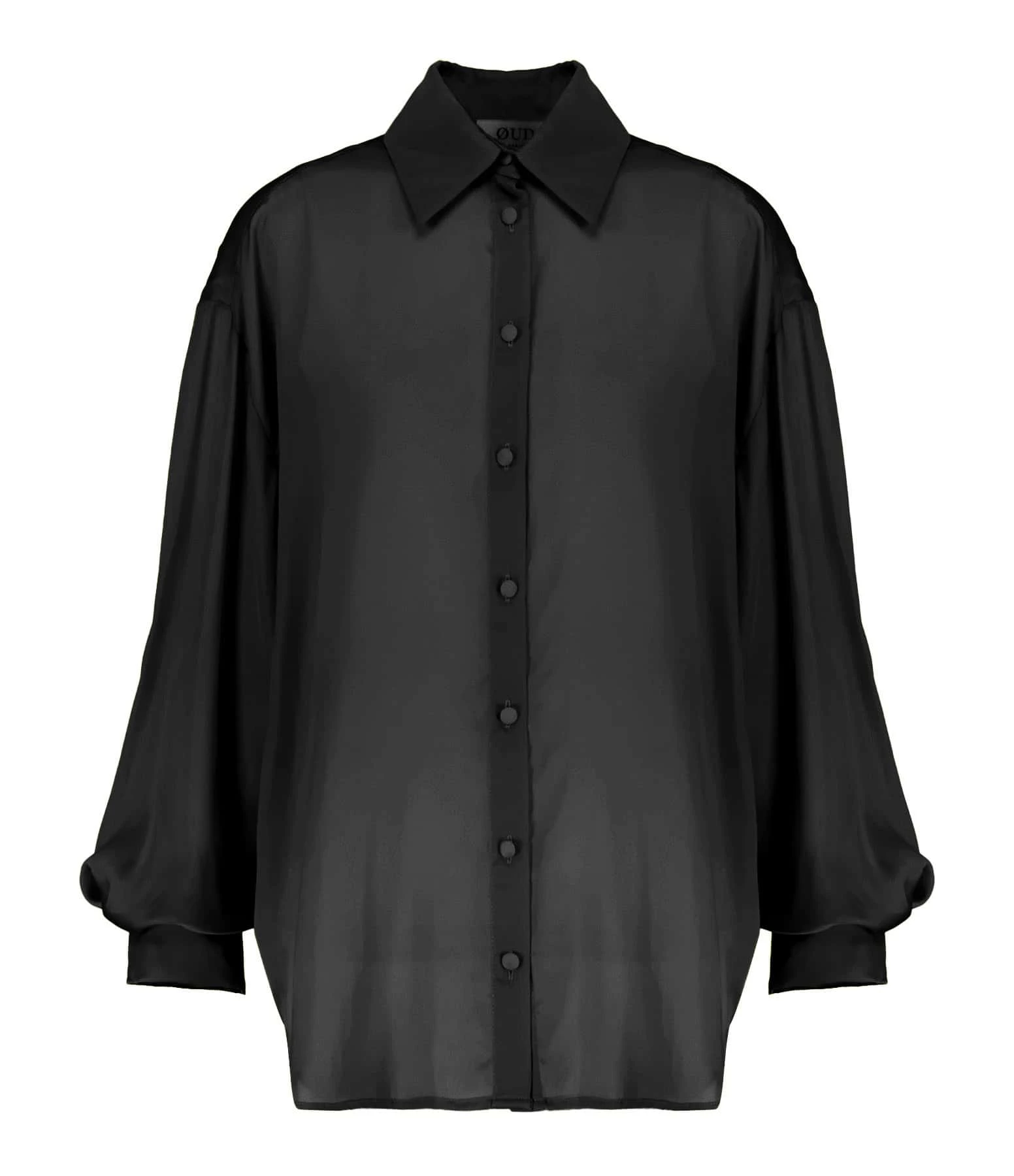 OUD Top Kristen Mousseline Soie Noir 3 OUD Top Kristen Mousseline Soie Noir
