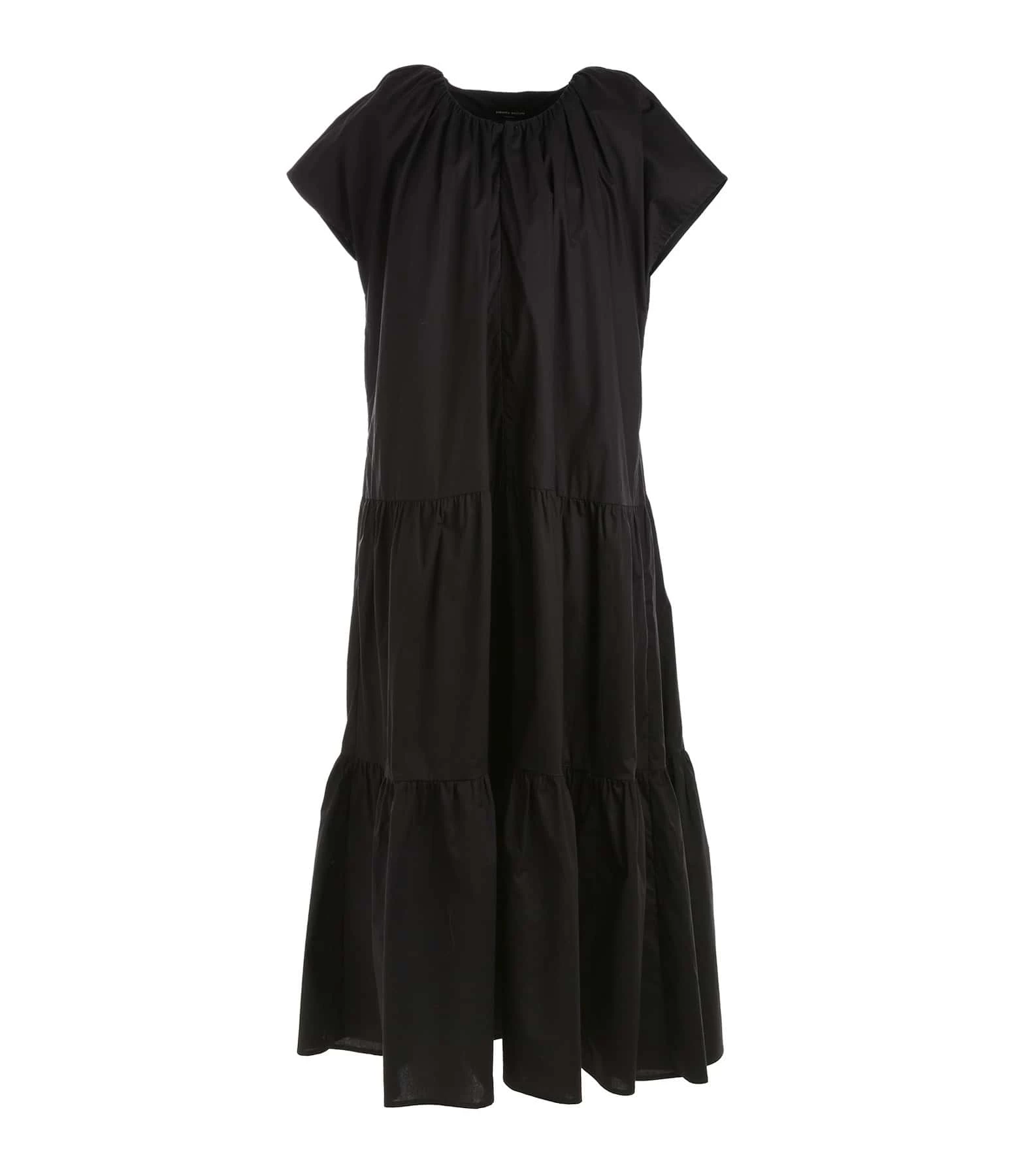 ROBERTO COLLINA Robe Volant Coton Noir