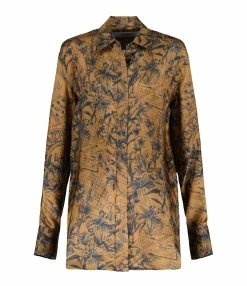 Golden Goose Chemise Journey Marron Bleu