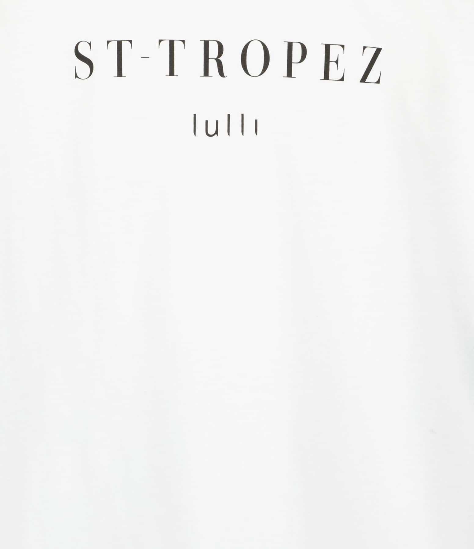 Tee-shirt Lulli St-Tropez Col Rond Coton Bio Blanc, Collaboration Jeanne Vouland X Lulli – Image 2