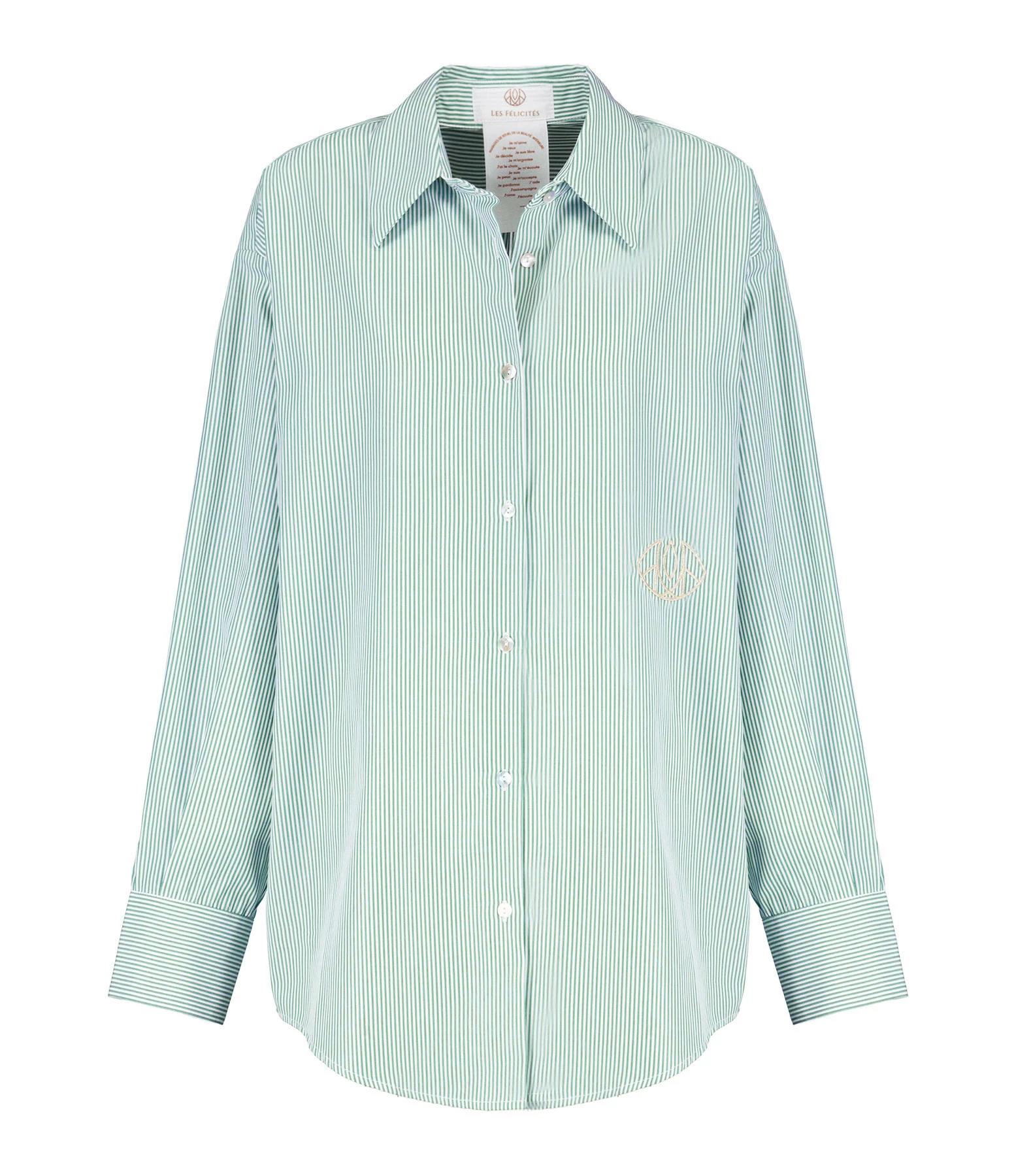 LES FÉLICITÉS Chemise Félicy Rayée Kaki, Pierre De Protection