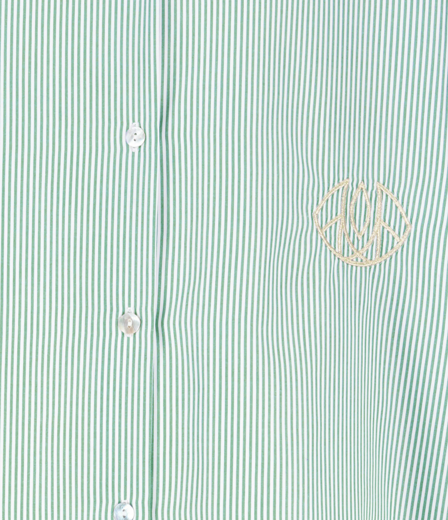 LES FÉLICITÉS Chemise Félicy Rayée Kaki, Pierre De Protection – Image 2