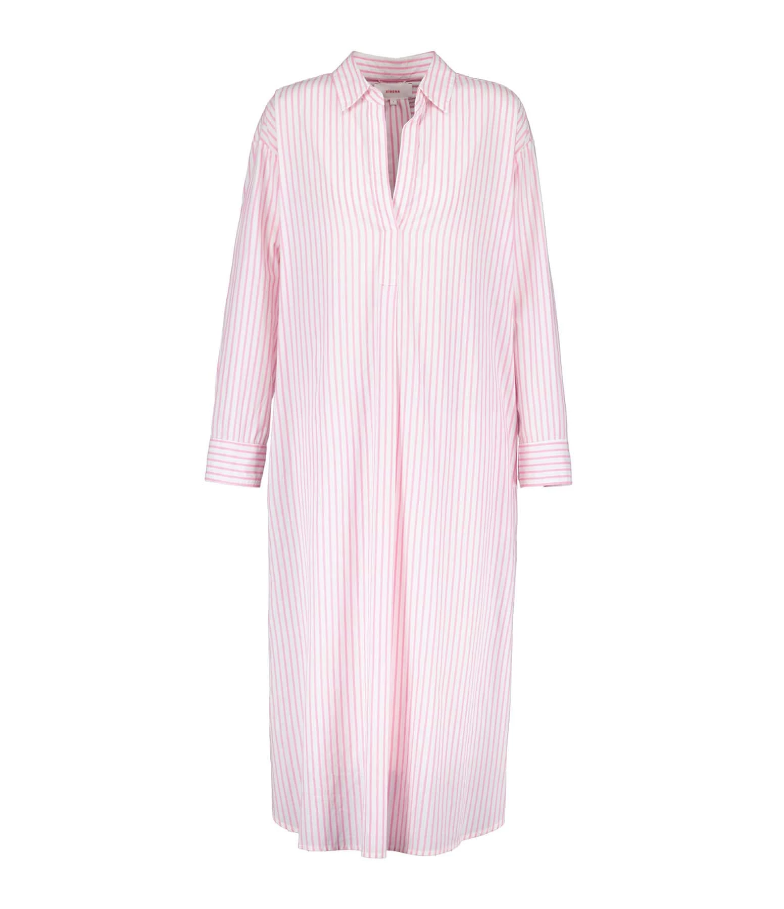 XIRENA Robe Longue Marlowe Rayures Coton Rose