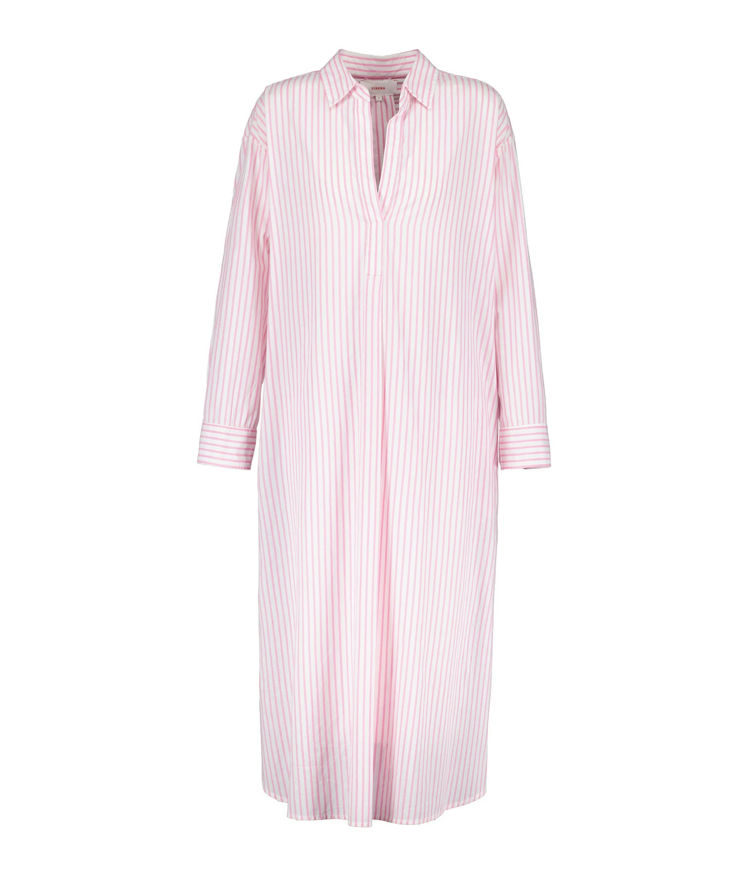XIRENA Robe Longue Marlowe Rayures Coton Rose
