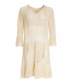 Zimmermann Robe De Plage Crochet Laurel Naturel