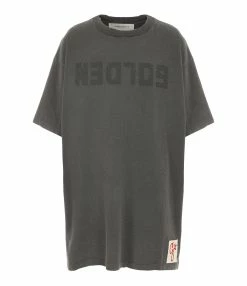 Golden Goose Robe Tee-shirt Golden Coton Anthracite