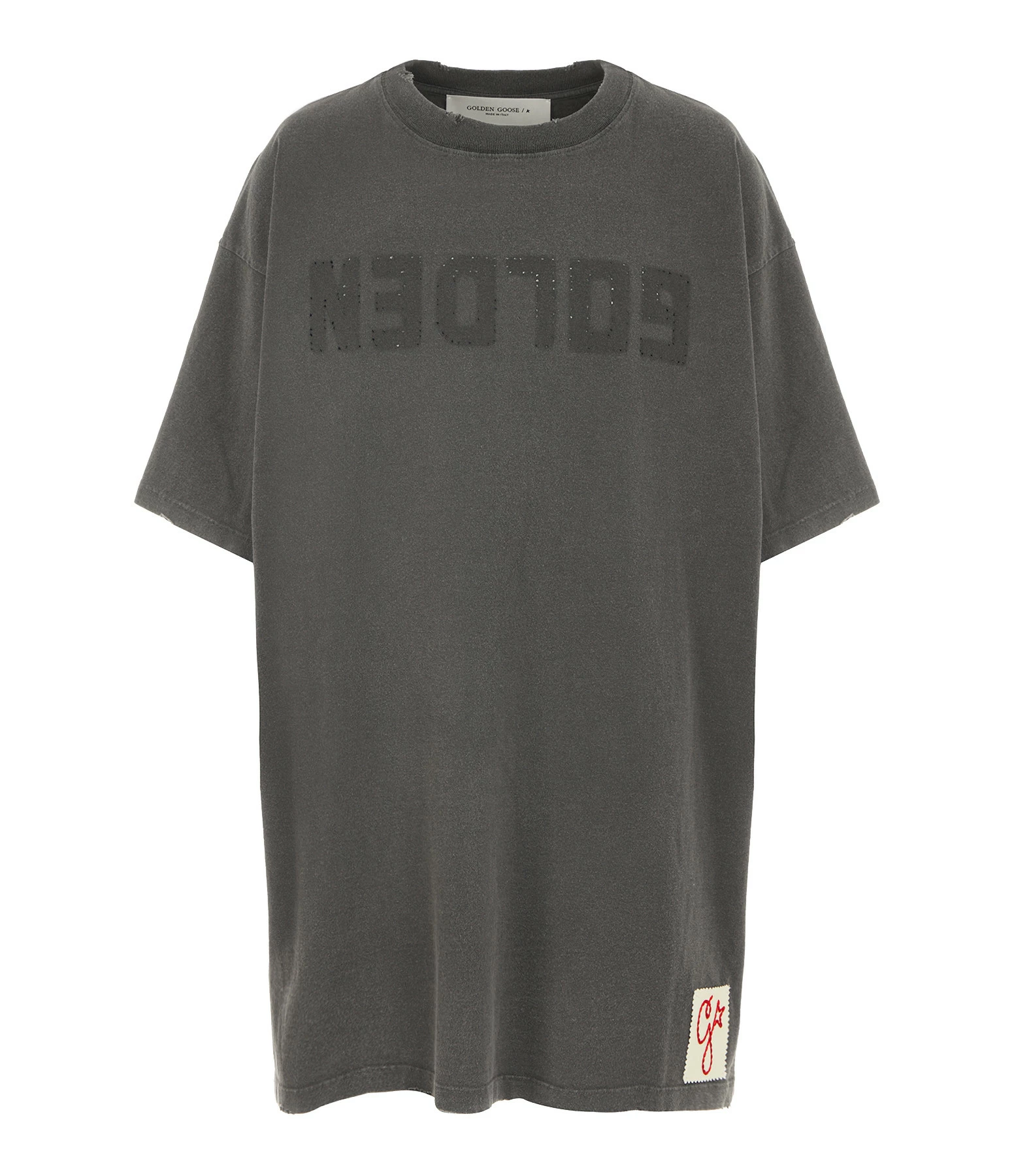 Golden Goose Robe Tee-shirt Golden Coton Anthracite