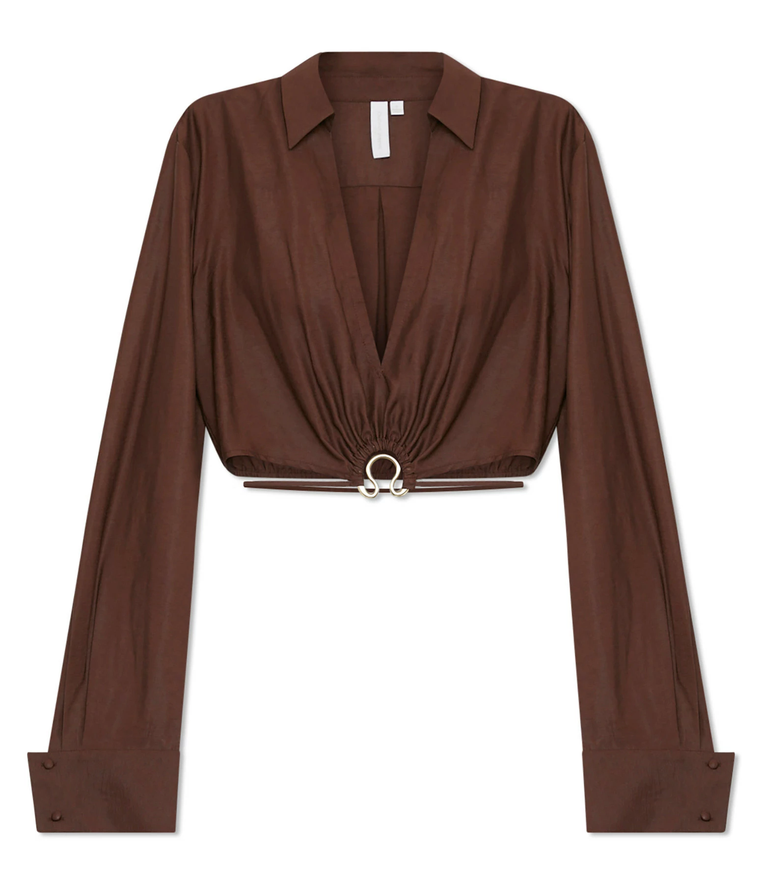 JONATHAN SIMKHAI Top Court Breslin Satin Chocolat