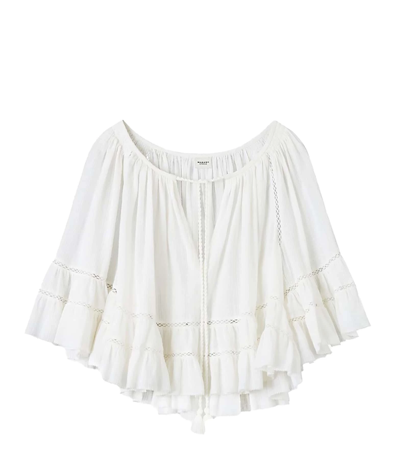 MARANT ÉTOILE Top Liam Coton Blanc