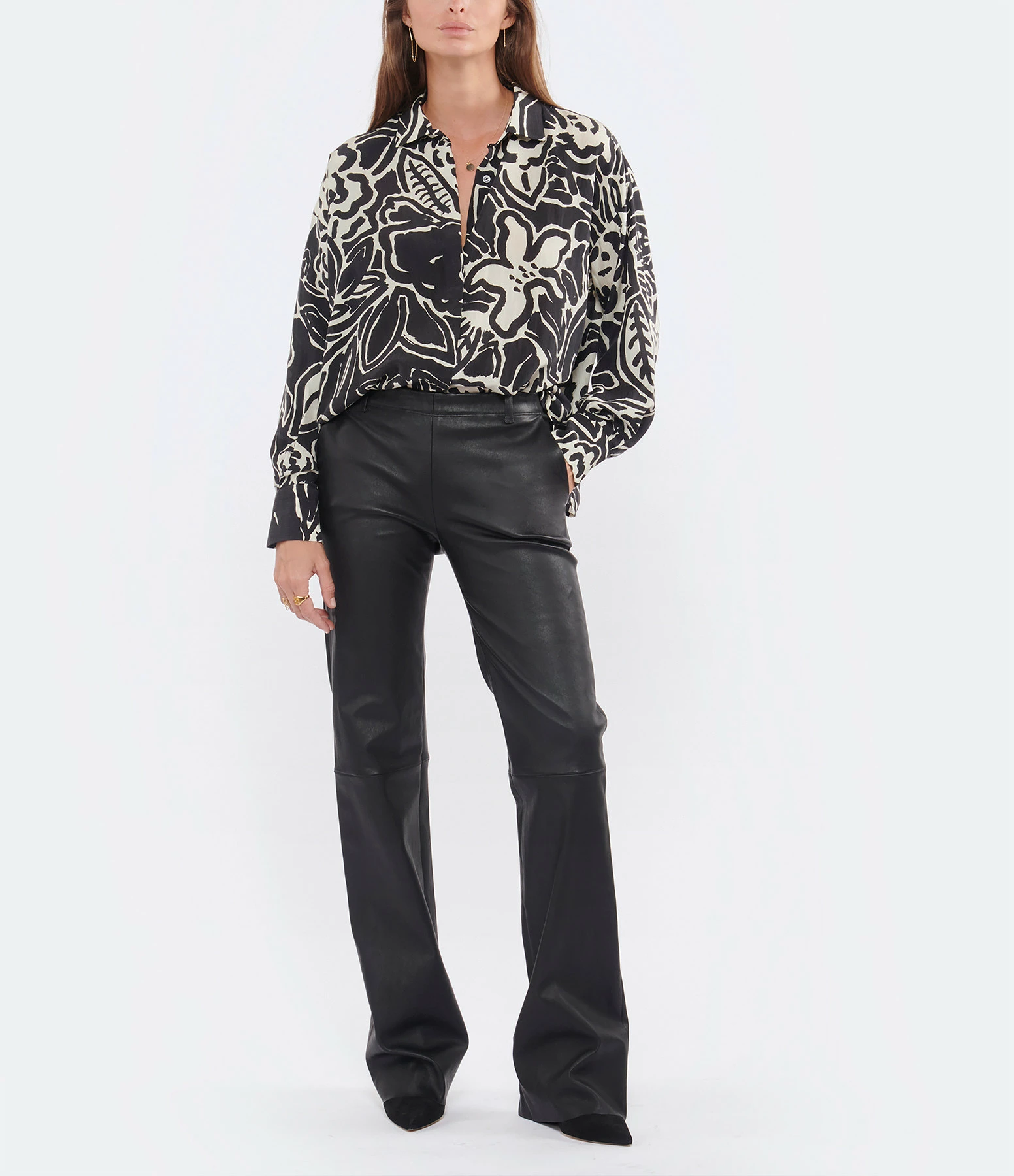 STOULS Pantalon Oswald Agneau Plongé Light Noir – Image 8