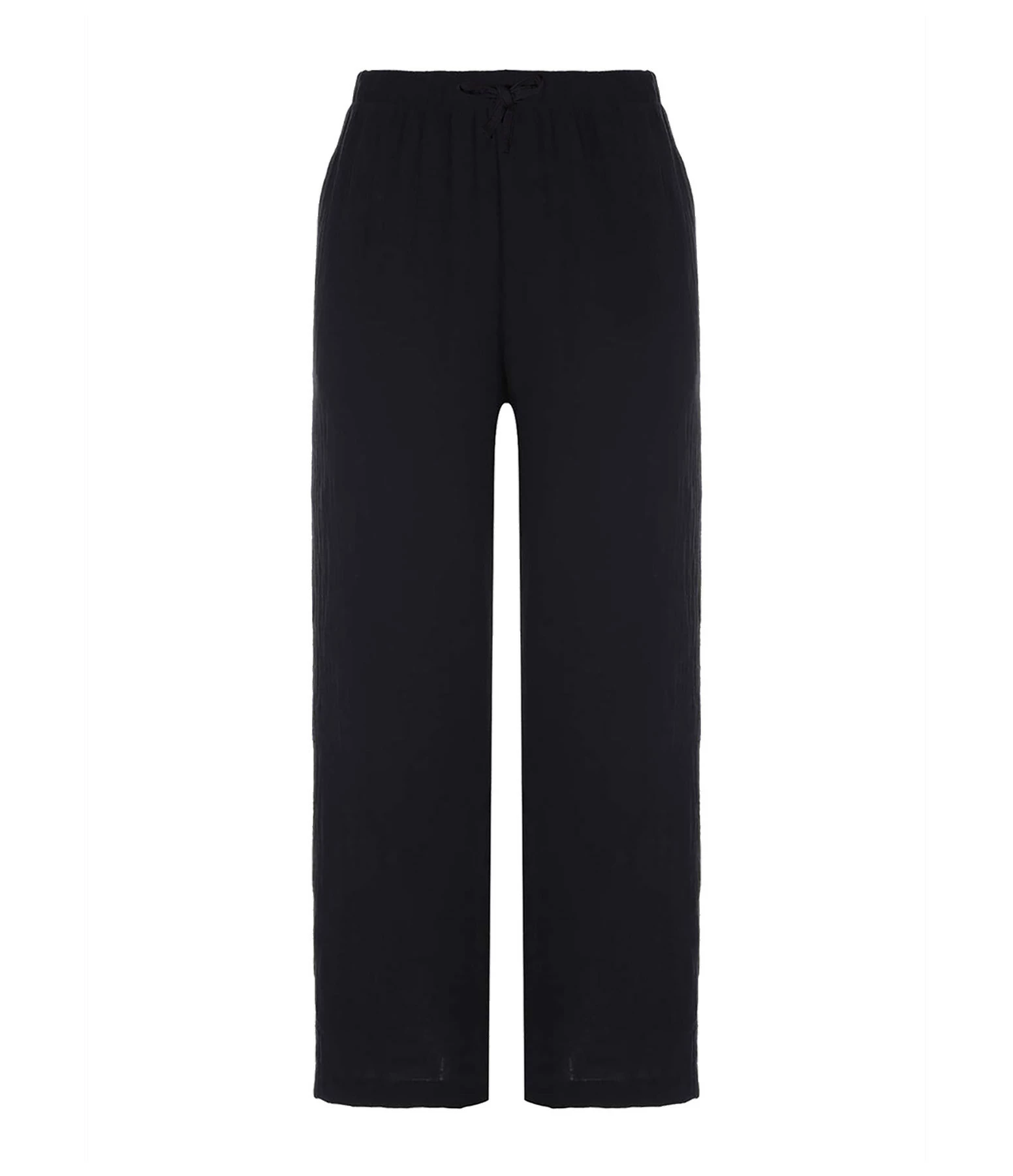 JEANNE VOULAND Pantalon Hory Gaze De Coton Noir