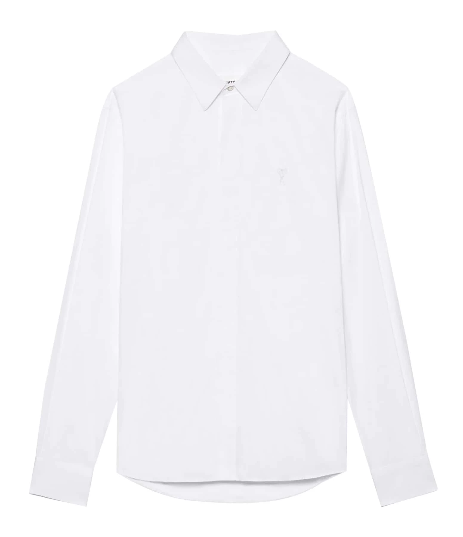 AMI Paris Chemise Ami De Cœur Coton Blanc
