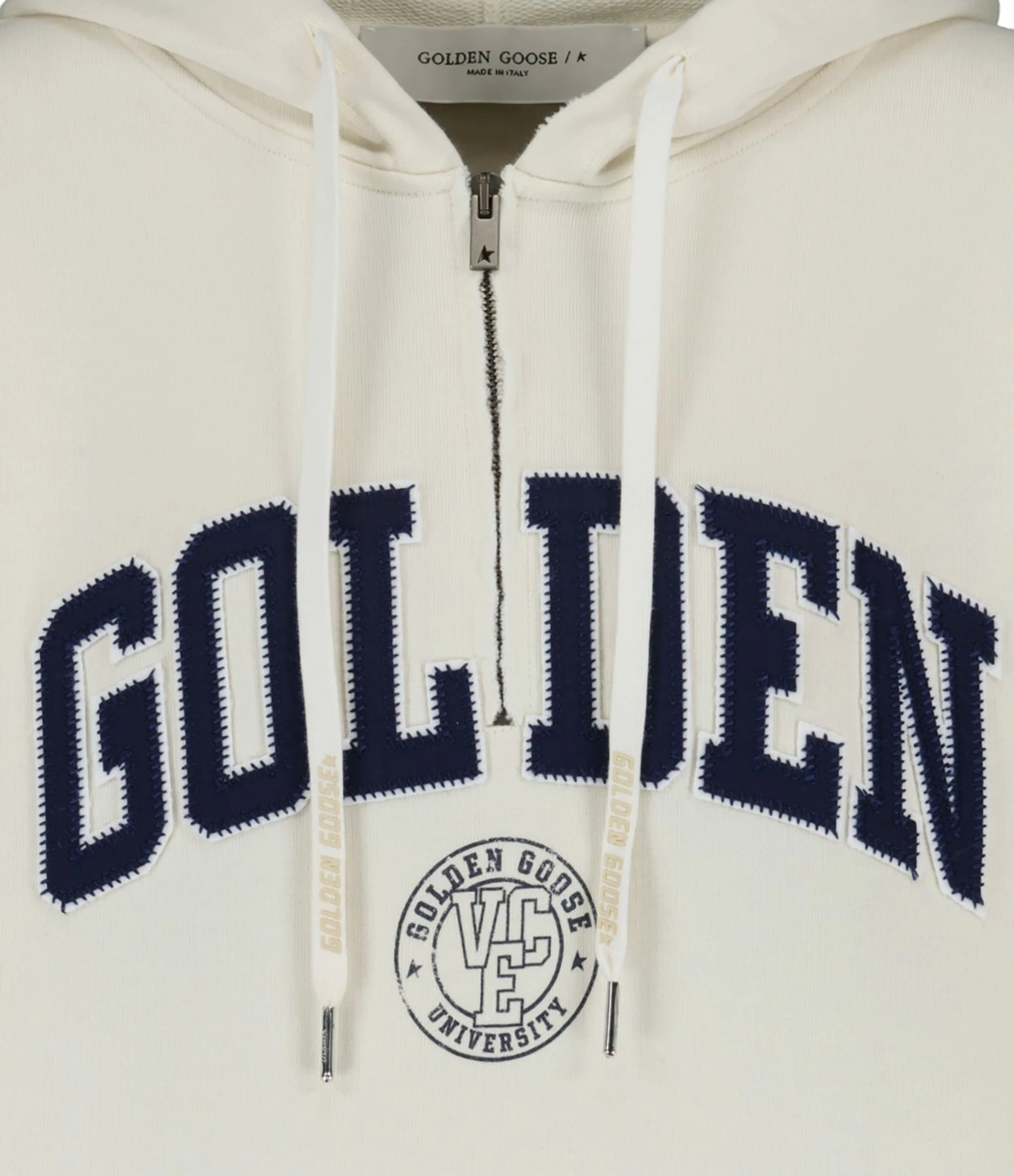 Golden Goose Robe Hoodie Journey Coton Blanc – Image 2
