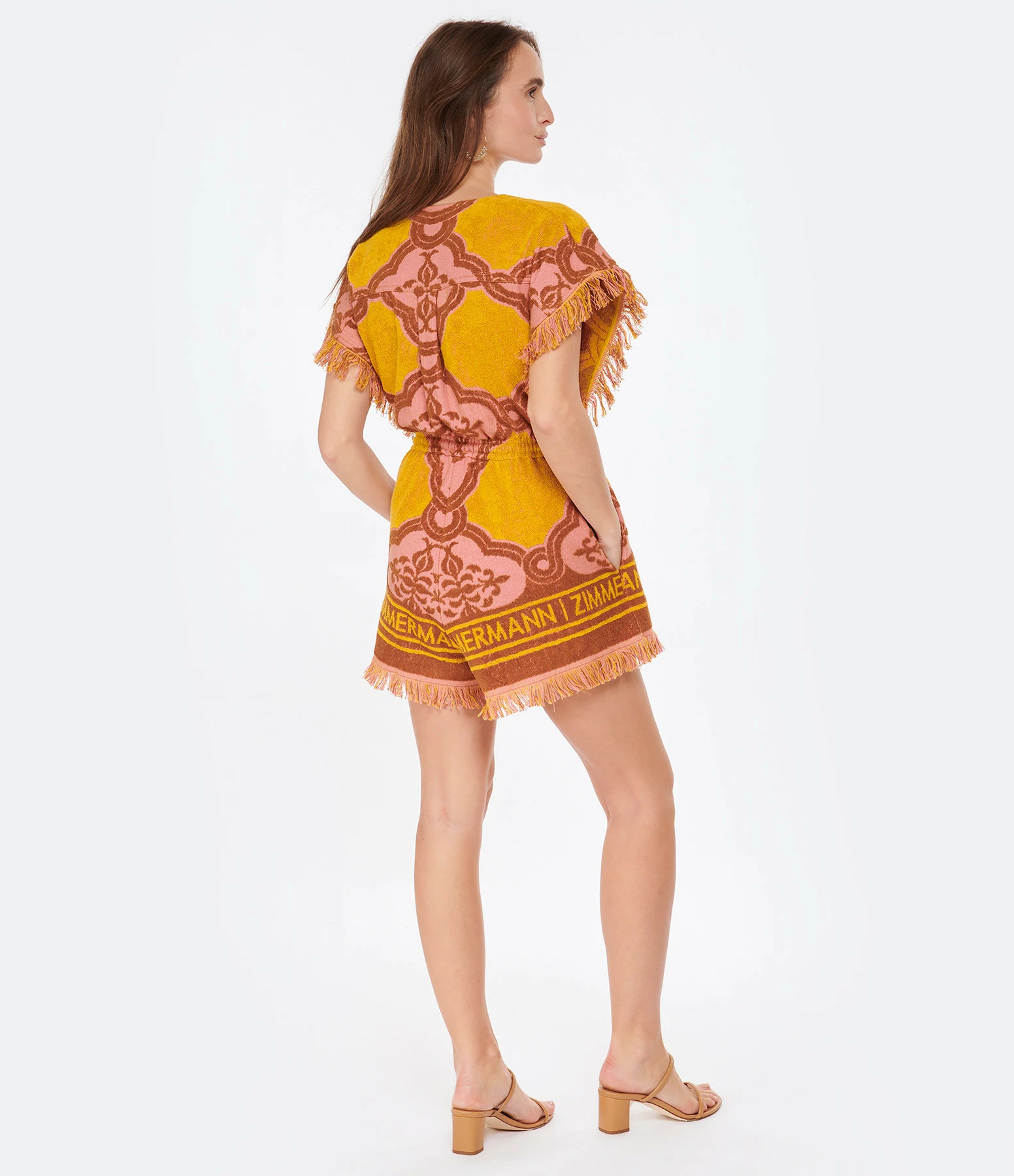 Zimmermann Combinaison Cira Coton Rose Jaune 6 Zimmermann Combinaison Cira Coton Rose Jaune – Image 4