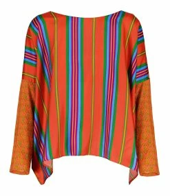 LA PRESTIC OUISTON Blouse Janine Soie Mix Corail Fun