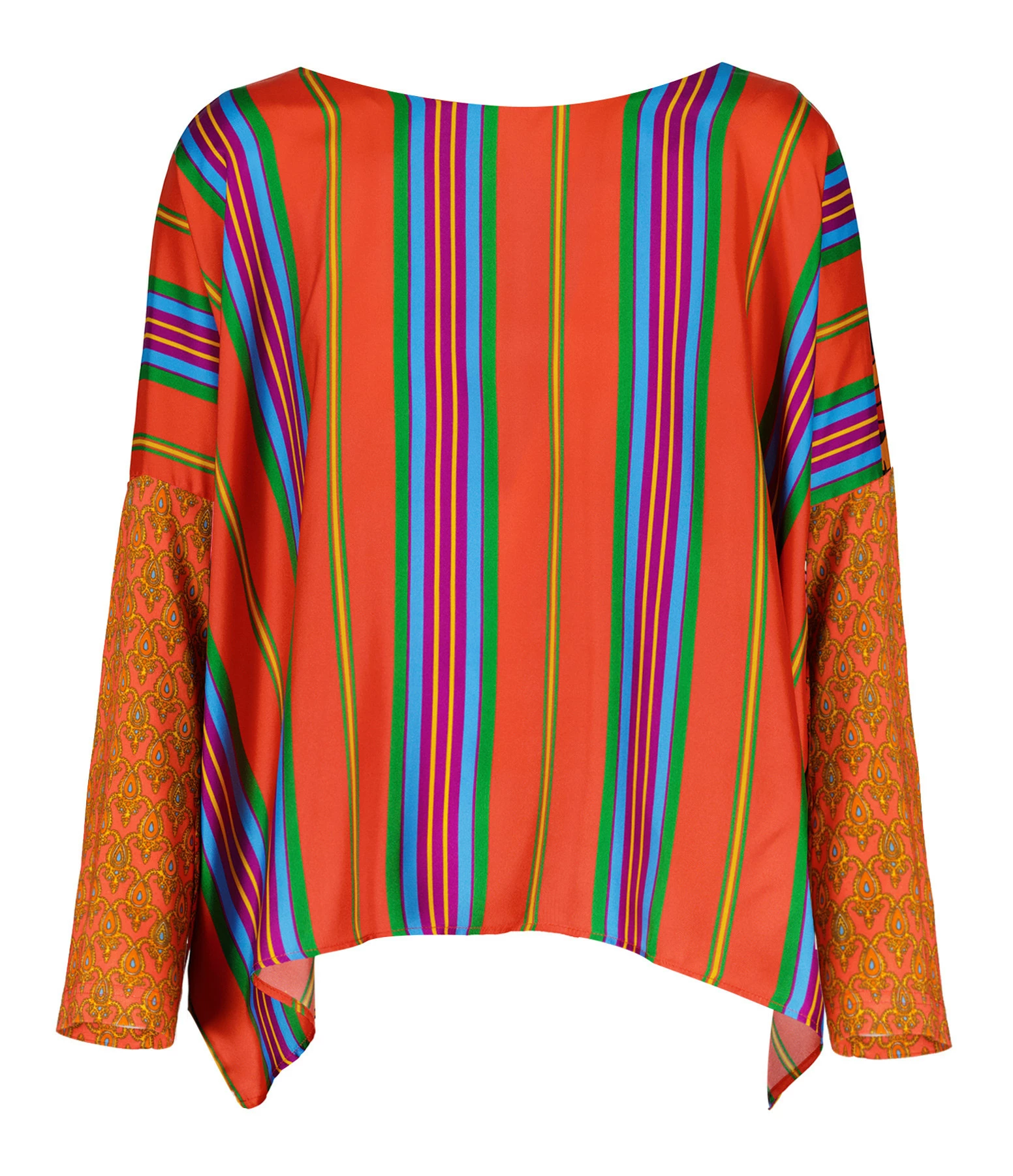 LA PRESTIC OUISTON Blouse Janine Soie Mix Corail Fun