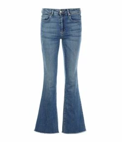 JEANNE VOULAND Jean Faden Flare Coton Bleu