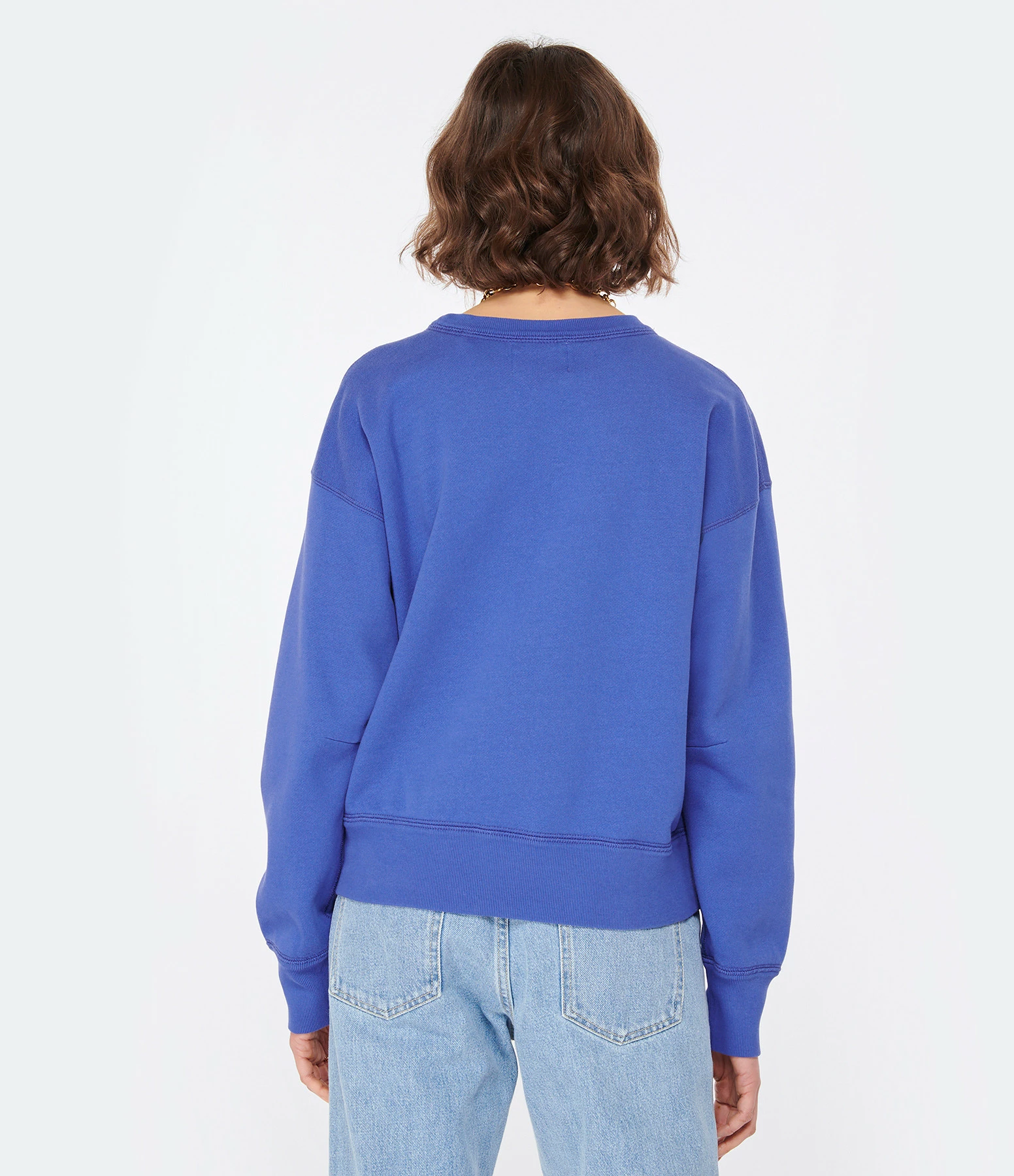MARANT ÉTOILE Sweatshirt Mobyli Coton Bleu Électrique 8 MARANT ÉTOILE Sweatshirt Mobyli Coton Bleu Électrique – Image 6