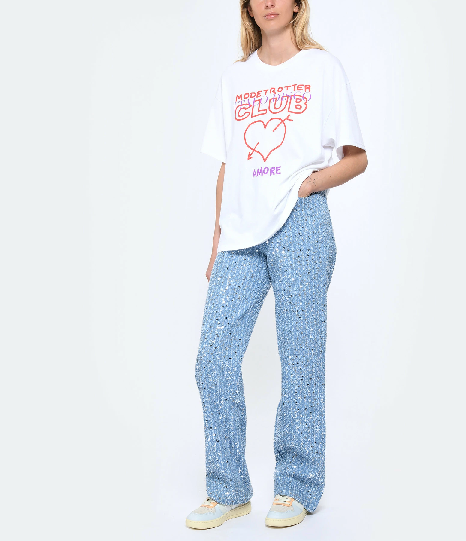 Modetrotter Tee-shirt Neo Soorts Seri Coton Blanc – Image 4