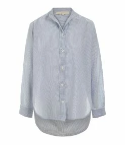 Vanessa Bruno Chemise Lidiane Coton Blanc Bleu
