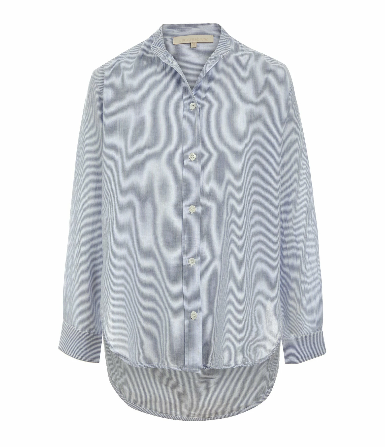 Vanessa Bruno Chemise Lidiane Coton Blanc Bleu