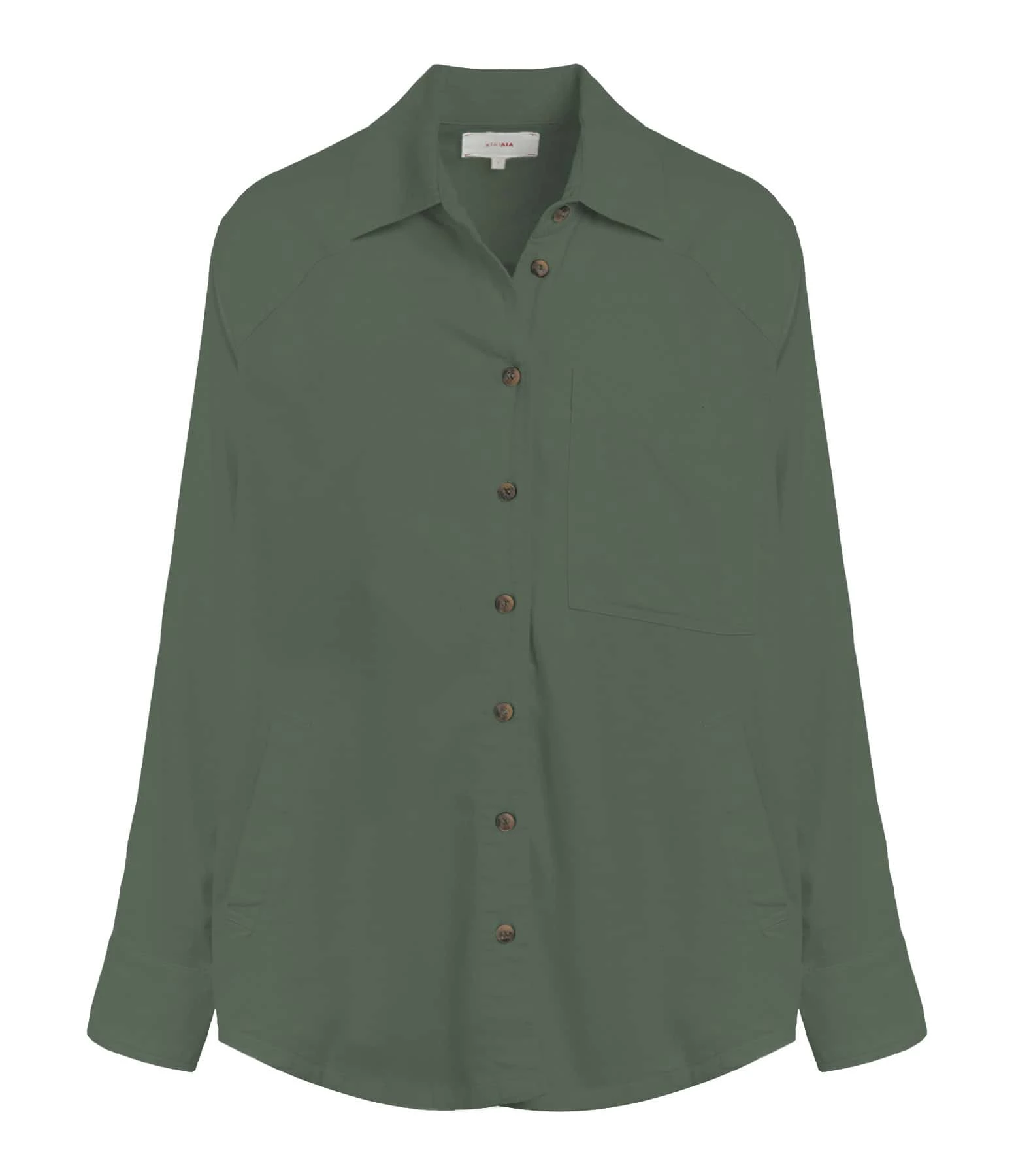 XIRENA Chemise Travis Soie Vert Olive