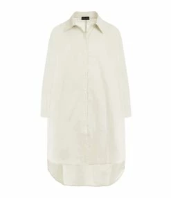 ROBERTO COLLINA Robe Chemise Coton Beige