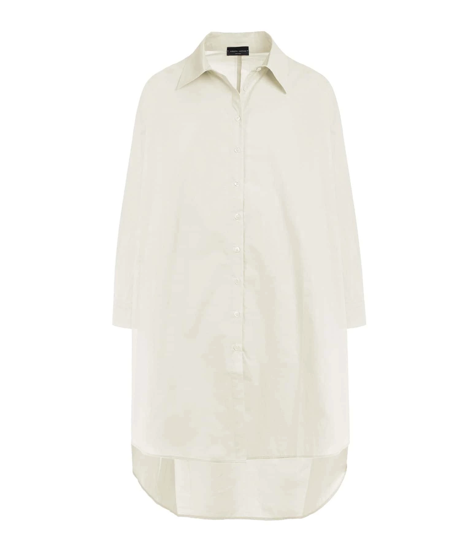 ROBERTO COLLINA Robe Chemise Coton Beige