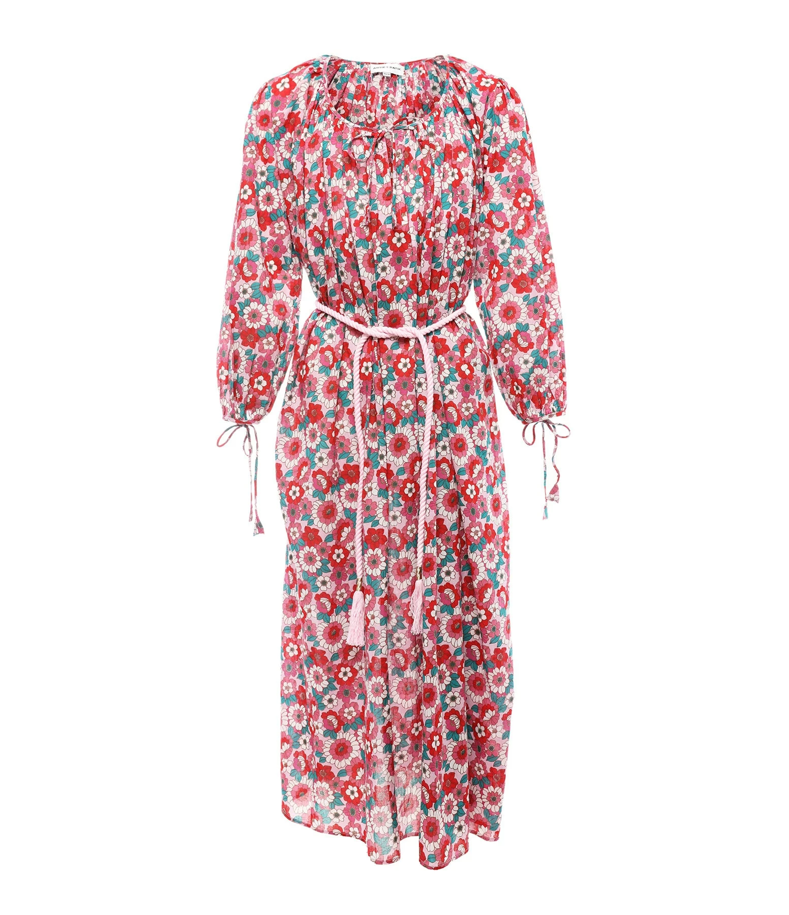 ANTIK BATIK Robe Longue Blossom Rouge