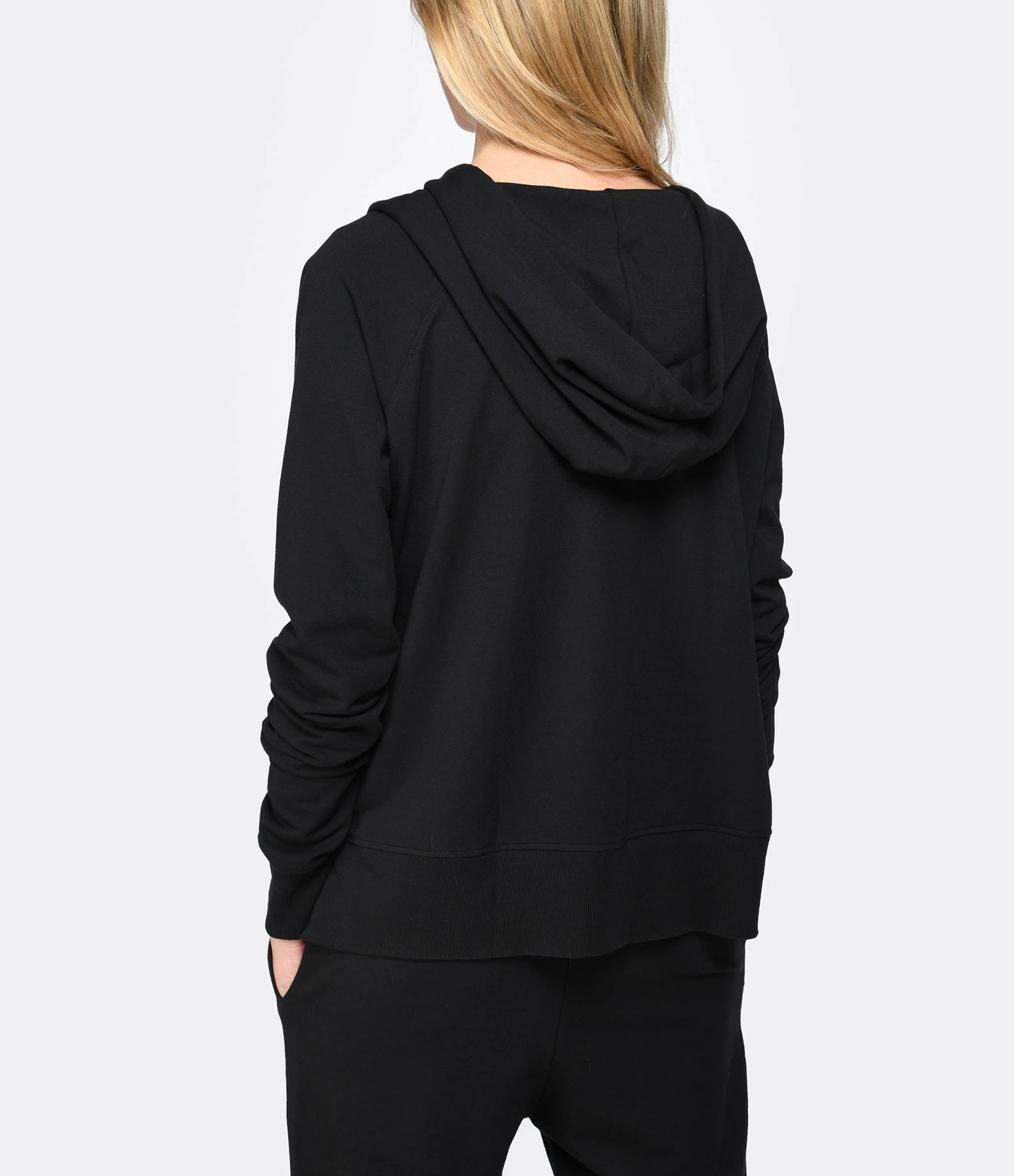 JEANNE VOULAND Sweatshirt Hoodie Edson Coton Pima Noir – Image 5