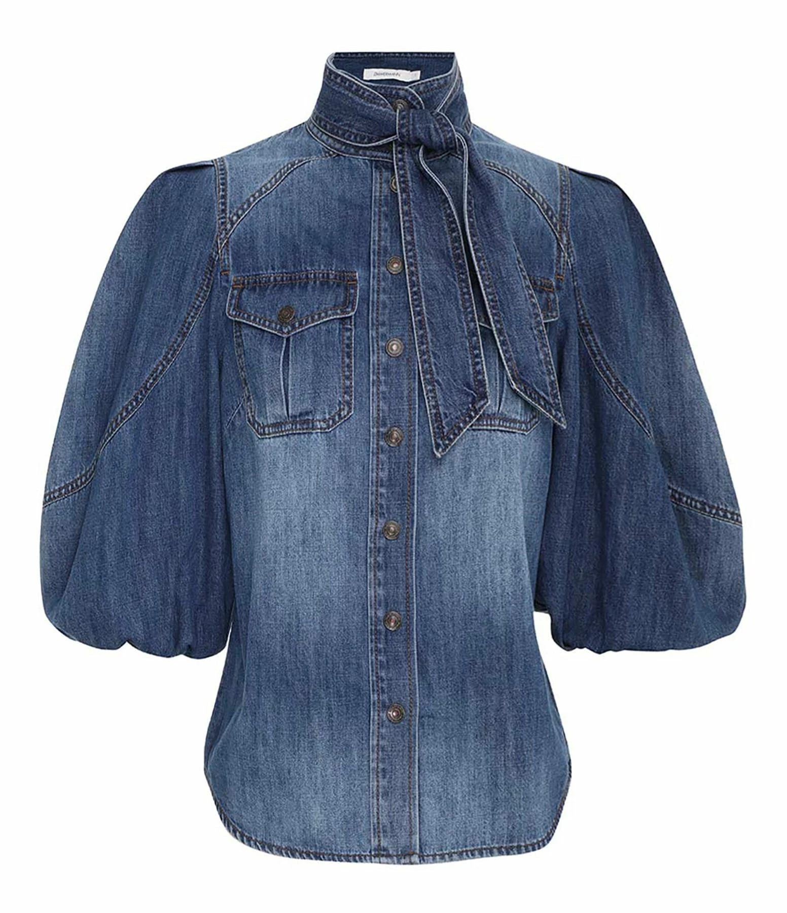 Zimmermann Chemise Tiggy Denim Bleu