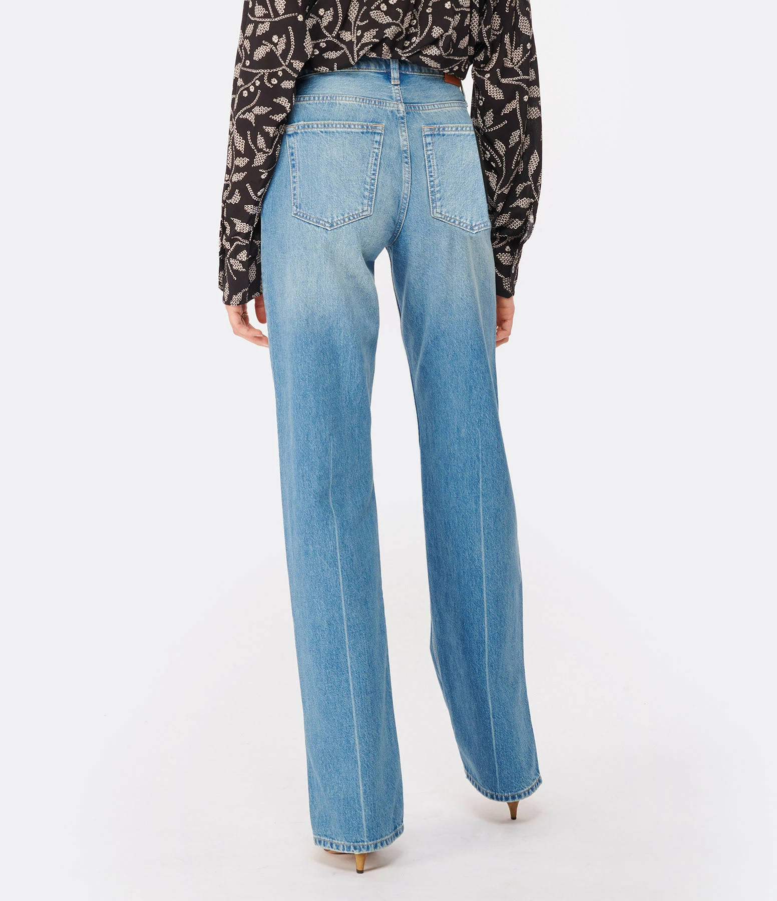 ANINE BING Jean Roy Coton Organique Bleu – Image 4