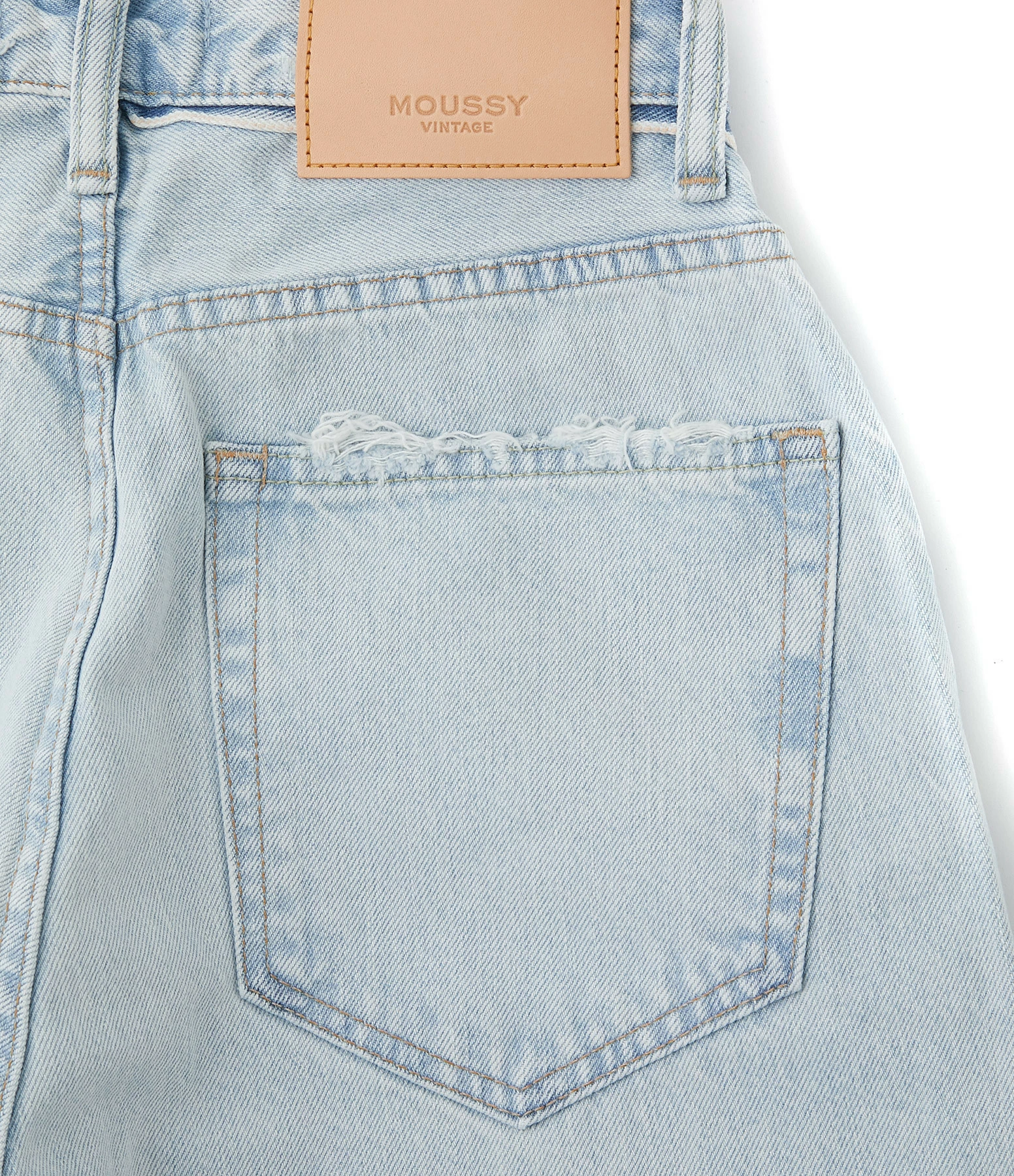 MOUSSY VINTAGE Jean Blue Villas Wide Denim Bleu Clair 5 MOUSSY VINTAGE Jean Blue Villas Wide Denim Bleu Clair – Image 3