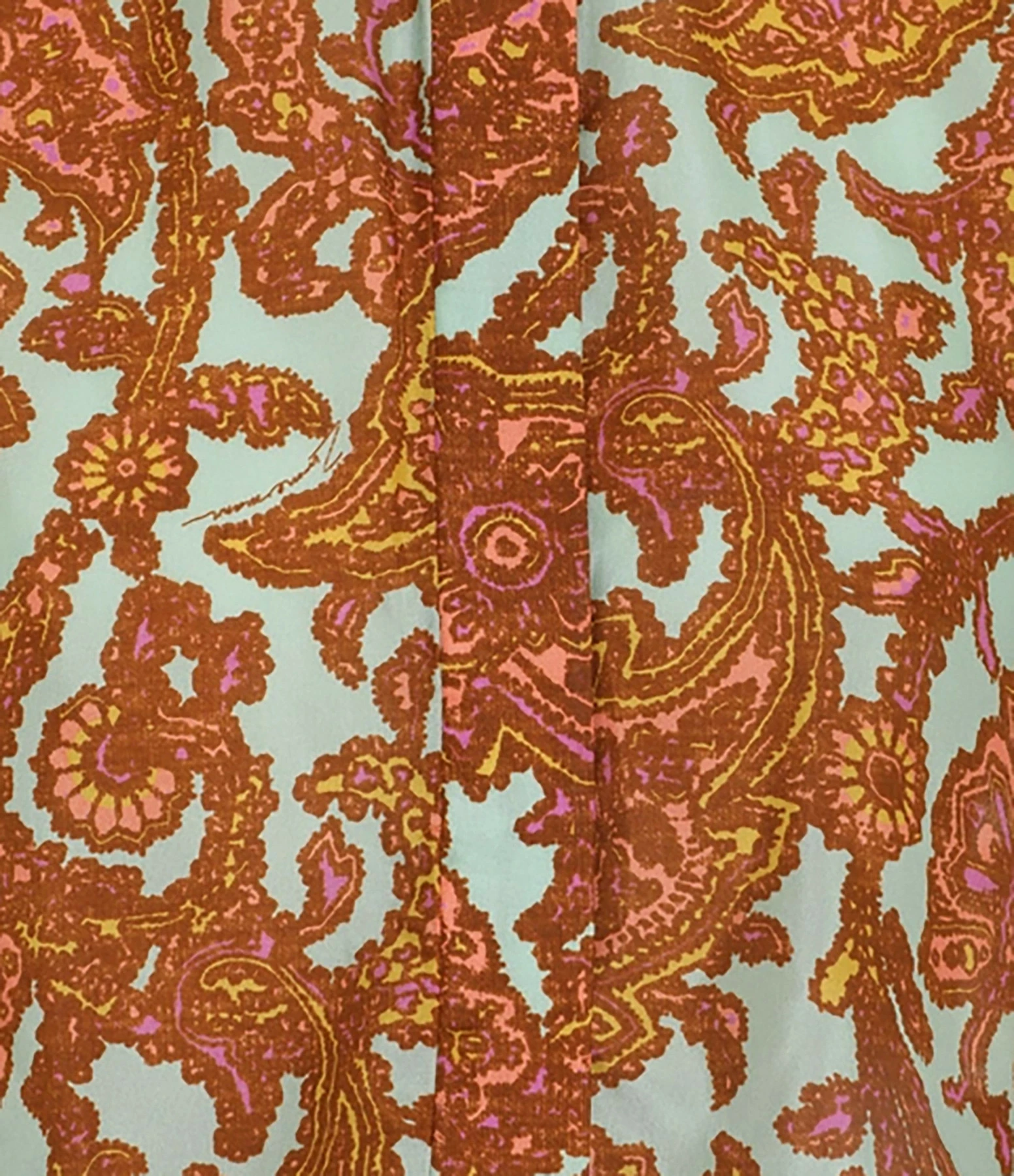 Zimmermann Robe Tiggy Soie Imprimé Cachemire Pêche Menthe – Image 2