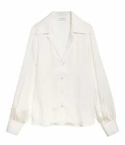 ANINE BING Chemise Mylah Soie Ivoire