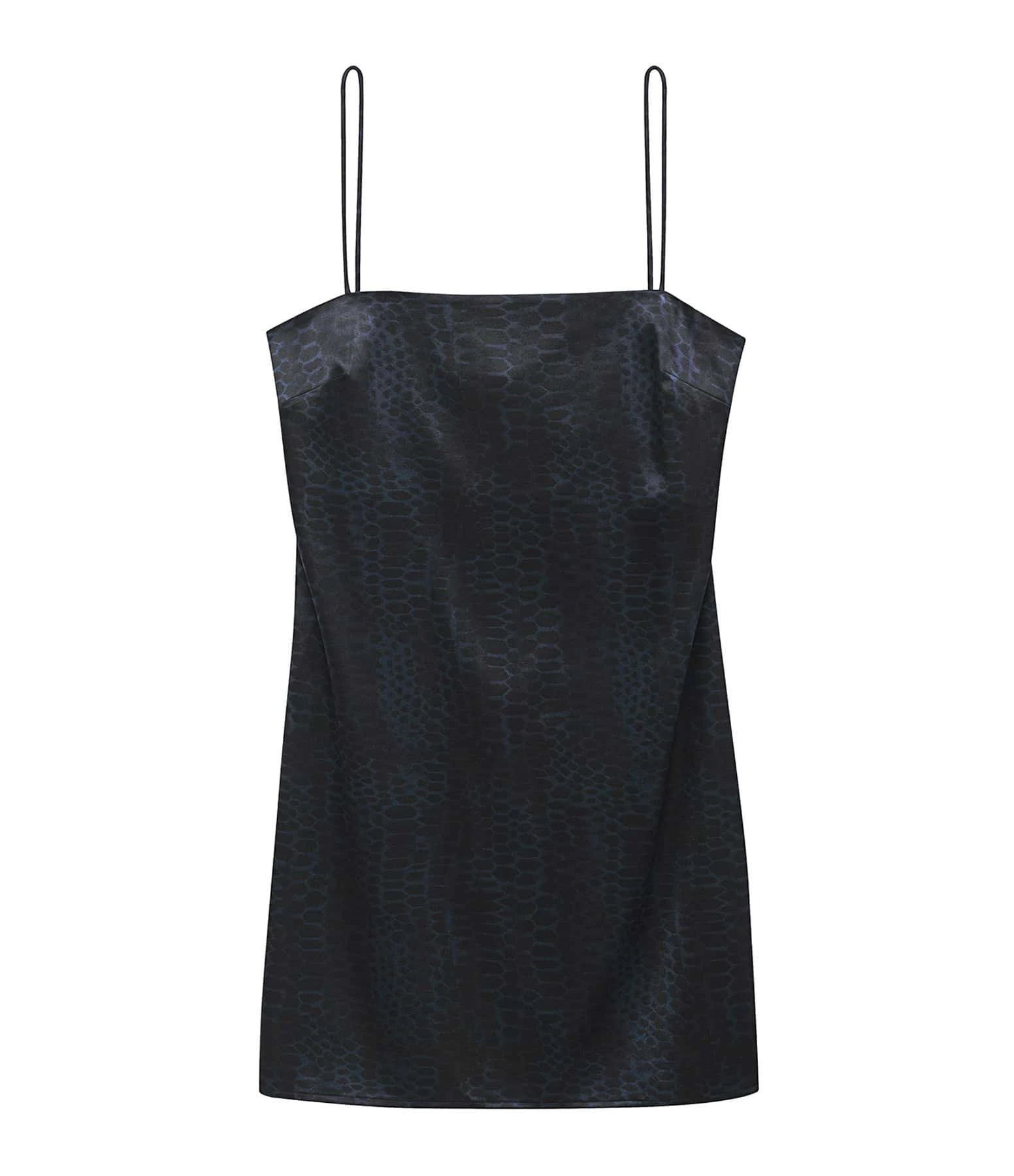 ANINE BING Robe Valentine Soie Imprimé Python Noir